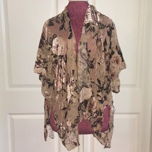 NWT Jane&Berry Rose Floral Kimono/Wrap/Shawl 1 sz.